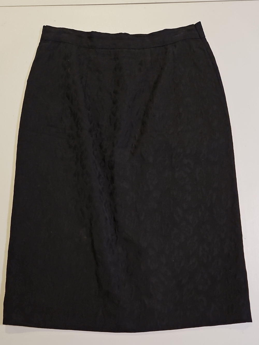 Vintage Textured Cotton Lined Pencil Skirt 0275